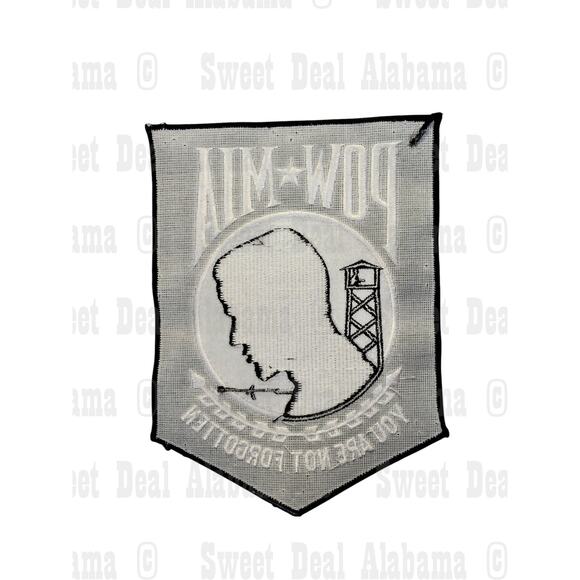 Large POW*MIA You Are Not Forgotten Patch – 8”H x 6”W – Embroidered Sew-On - Picture 3 of 3